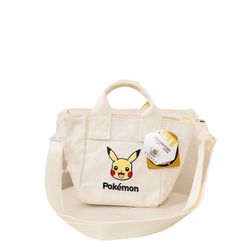 Pikachu 2024 nuevo bolso de mano para mujer, bandolera de chica de alta calidad a la moda, bolsa de almacenamiento multifuncional de gran capacidad con dibujos animados