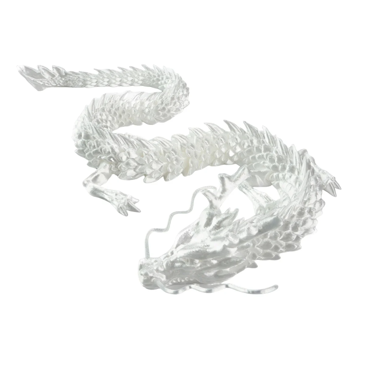 

60cm 3D Printed Dragon Chinese Dragon Ornaments 3D Printed Articulated Chinese Dragon Fish Tank Landscaping Decoration,C