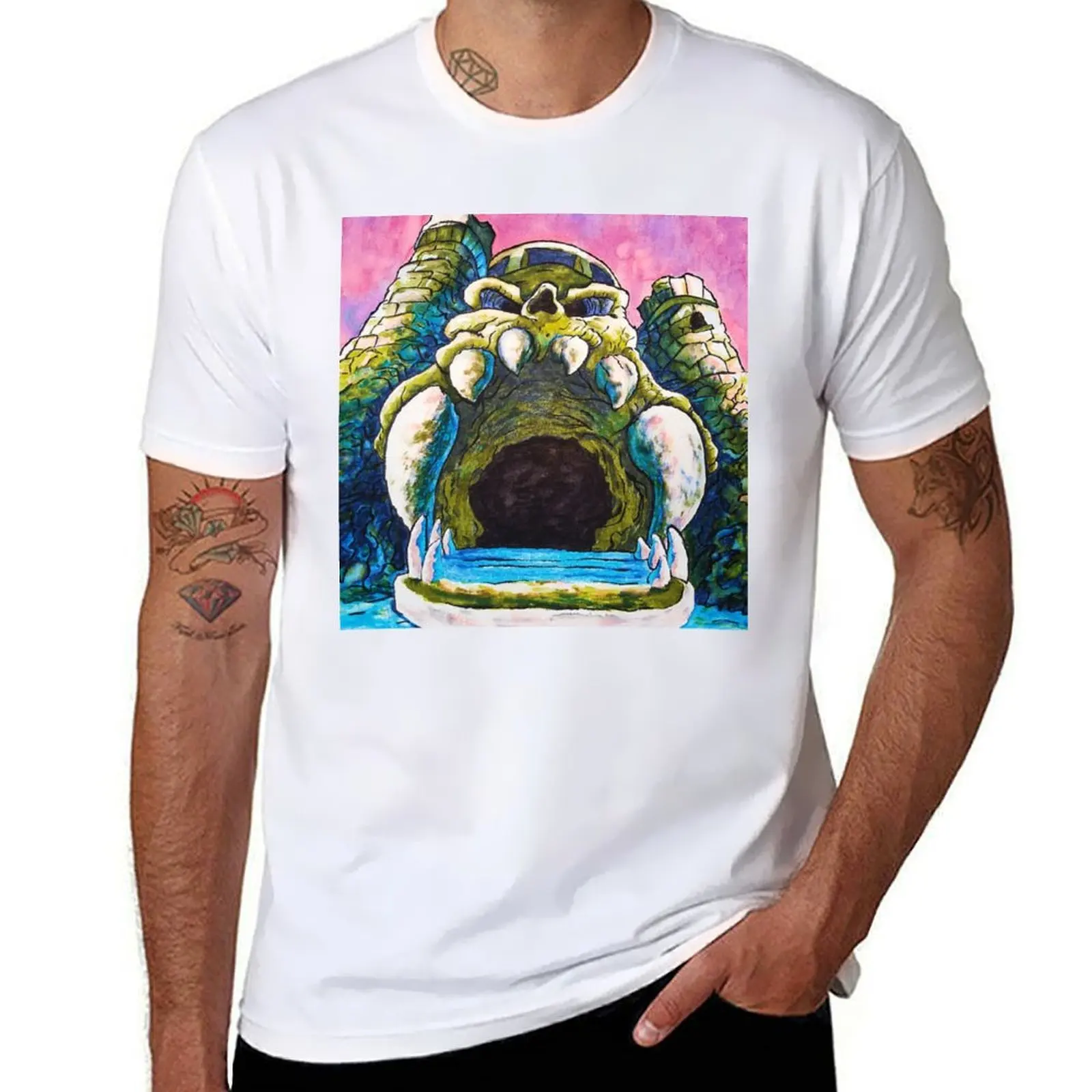 

Castle Grayskull watercolor painting T-Shirt t shirt man luxury man t shirt cotton T-Shirt