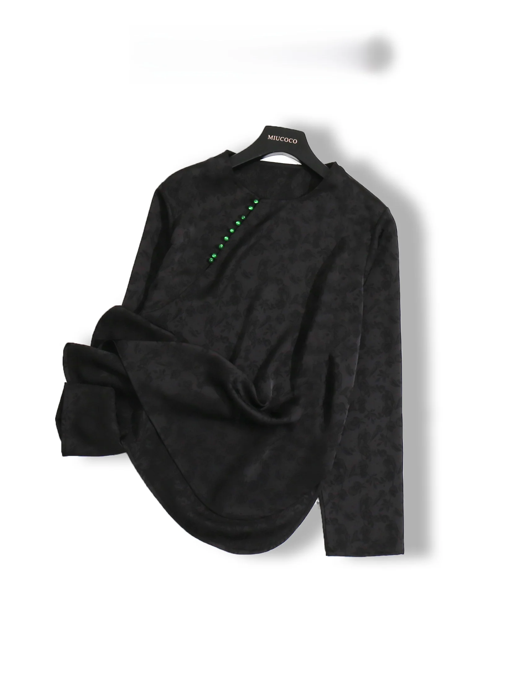 

Новая женская рубашка в китайском стиле, свободного кроя, с длинным рукавом, больших размеров, с принтом, повседневная, модная, винтажная, с круглым вырезом, на пуговицах