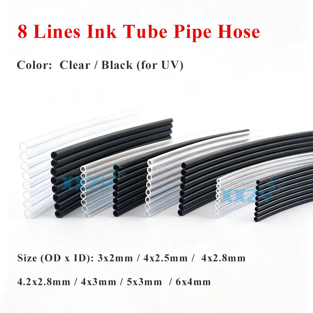 5 Meters Eco Solvent Printer Ink Tube Inkjet Printer 8 Lines Pipe UV Machine Ink Supply Hose