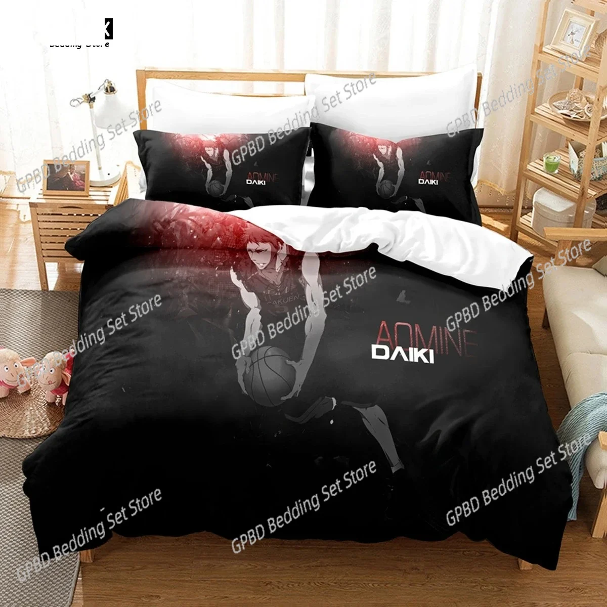 

New Anime Kuroko's Basketball Bedding Set Boys Girls Twin Queen Size Duvet Cover Pillowcase Bed Kids Adult Home Textiles
