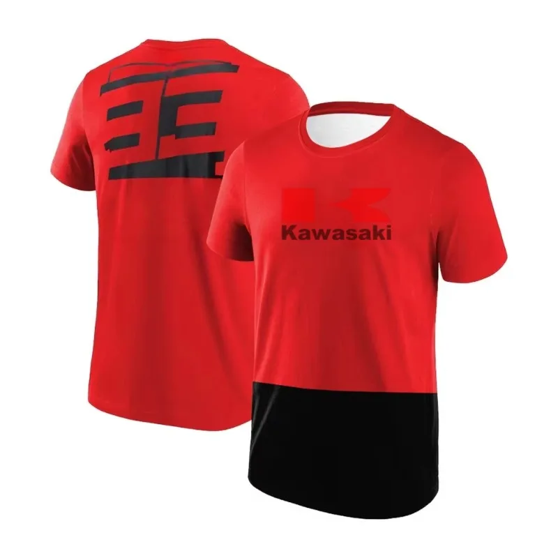 جديد كاواساكي 93 تي شيرت رجالي 3D مطبوعة الرياضة في الهواء الطلق سرعة تجفيف دراجة نارية قصيرة الأكمام