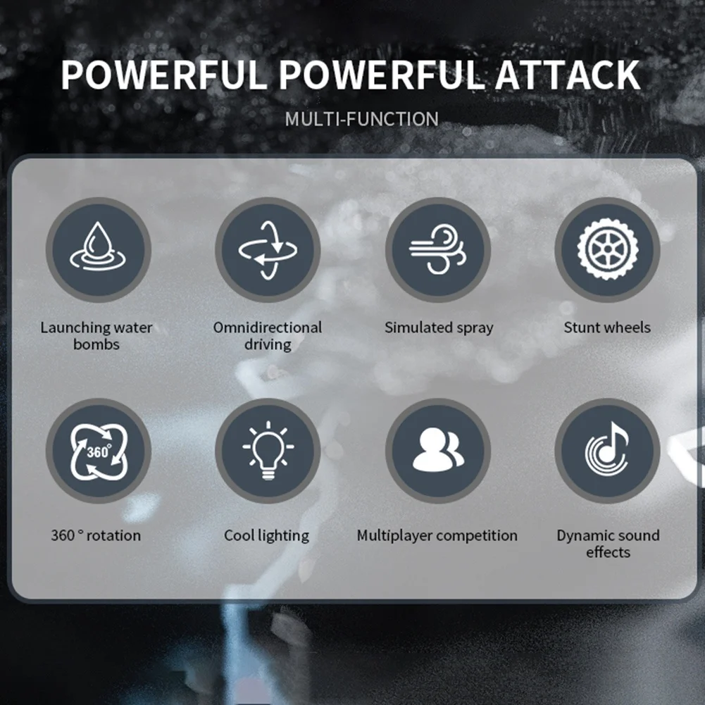 RC coche bola de agua Robot perro Spray música luz Control remoto detección de gestos 2,4G 360 disparo giratorio