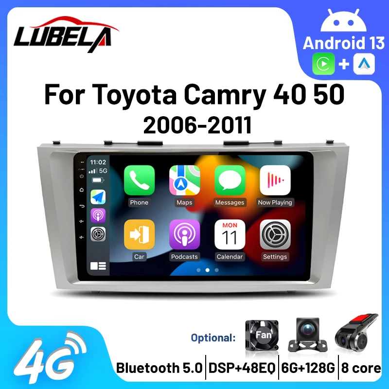 

Automotive Multimedia Player 2Din Android 4G Wifi 8 Core Autoradio Bluetooth Radio For Toyota Camry 7 XV 40 50 2006-2011 AM FM