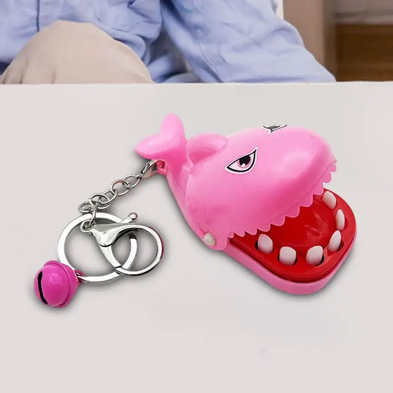 Juguetes con dientes de cocodrilo, divertidos juegos de dentista para morder los dedos, llavero interactivo de cocodrilo, juguete de fiesta familiar, llavero creativo para niños