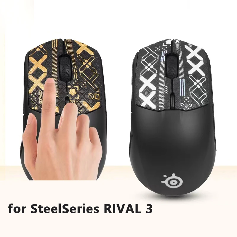 Etiqueta antiderrapante do rato, suor-absorvente, resistente ao desgaste, fita protetora do aperto, SteelSeries, Rival 3, E-Sport, acessórios do jogo