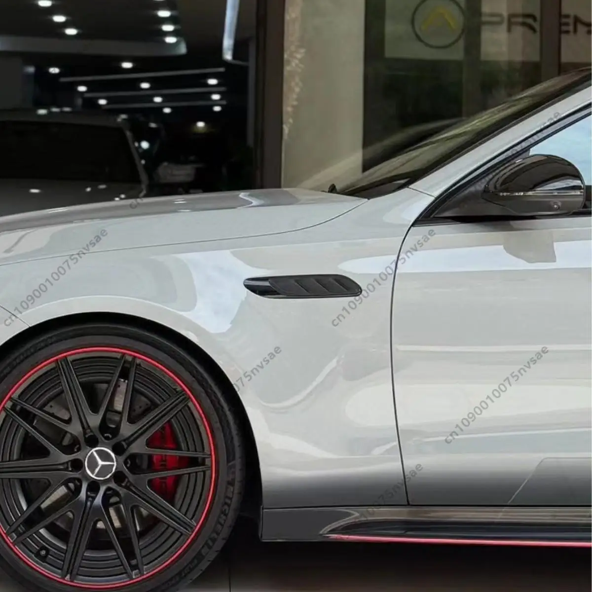 

For Mercedes-Benz C-Class W206 C200 C260 C43 AMG C63 2022-2025 Car Side Fender Flow Air Vent Outlet ABS Trim Cover Decal Sticker