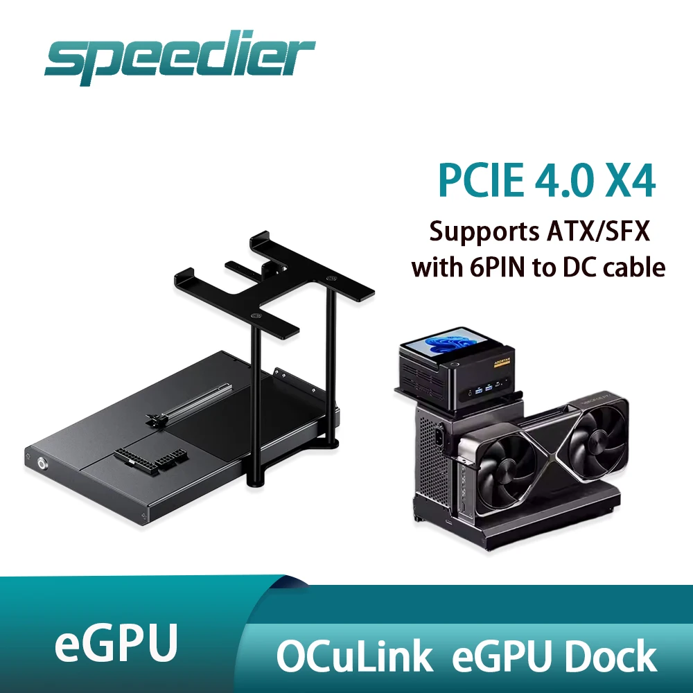 

eGPU Dock OCulink / Thunderbolt5 Port for Laptop to External Graphic Card GPU PCIe 4.0 x4 High Speed for ATX/SFX DC for Macbook