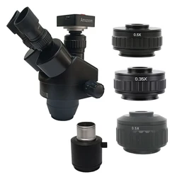 0.5X C-Mount Lens Adapter 35mm Diameter Field For Simul Focal Trinocular Stereo Microscope Video Camera
