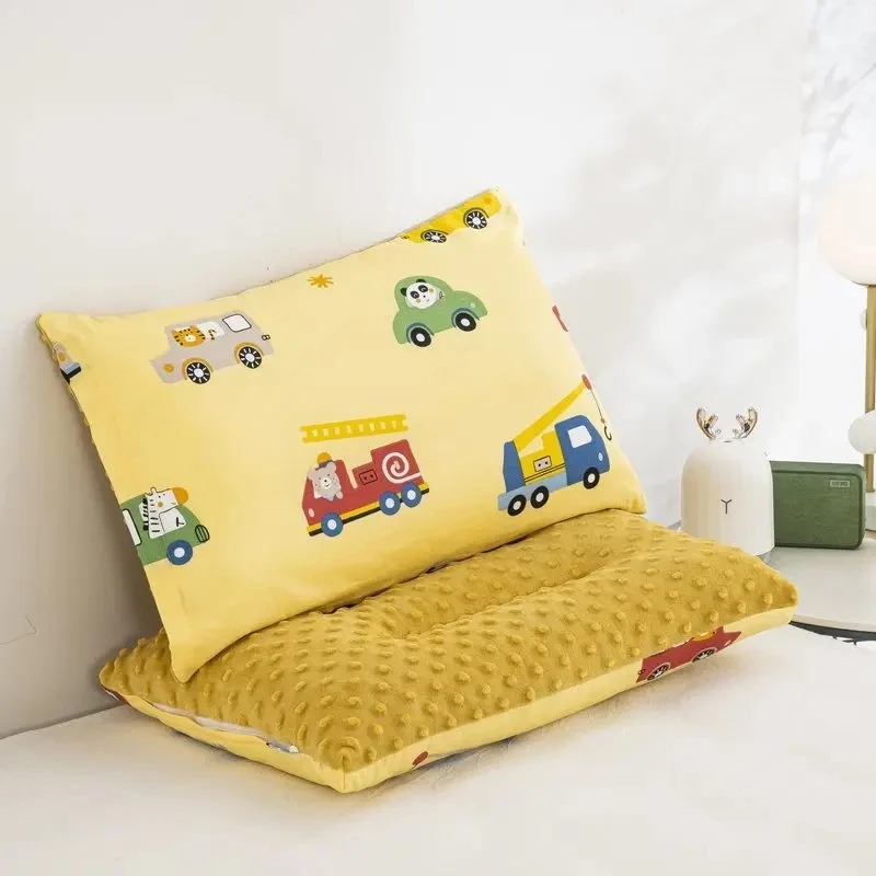 Cartoon Pattern Children\'s Pillow Removable Washable Baby Pillow with Zipper Household Breathable Cotton Boys Girls Pillow