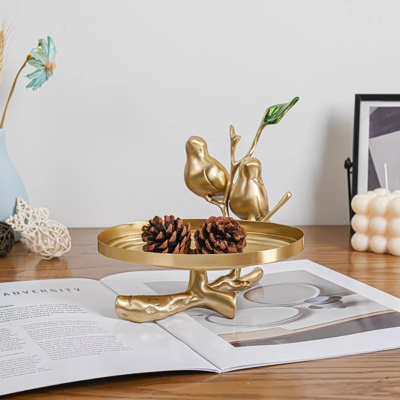 Bronze Bird-shaped Key Storage Accessory, Multi-functional Storage Rack, Decorative Storage Tray for Home Makeup Table