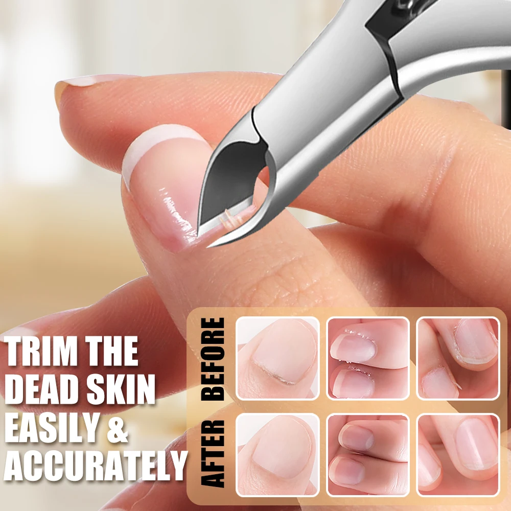 1개 큐티클 니퍼 스테인리스 스틸 손톱 각질 제거 가위 큐티클 커터 트리머 리무버 매니큐어 페디큐어 클리퍼 도구