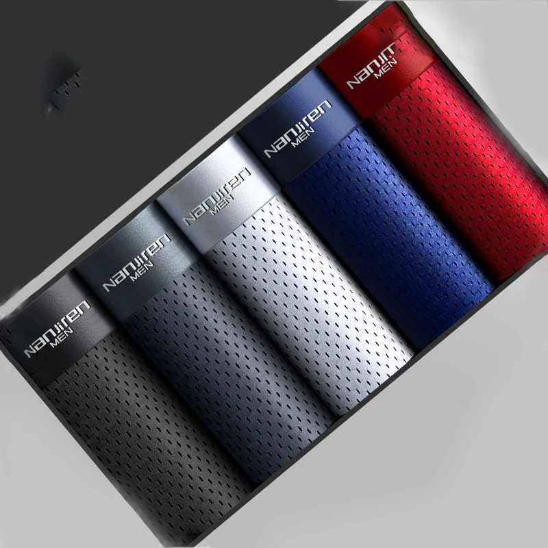 

4 шт. мужские шорты-боксеры из ледяного шелка, нижнее белье больших размеров, крутые дышащие сексуальные тонкие трусики, сетчатое нижнее белье