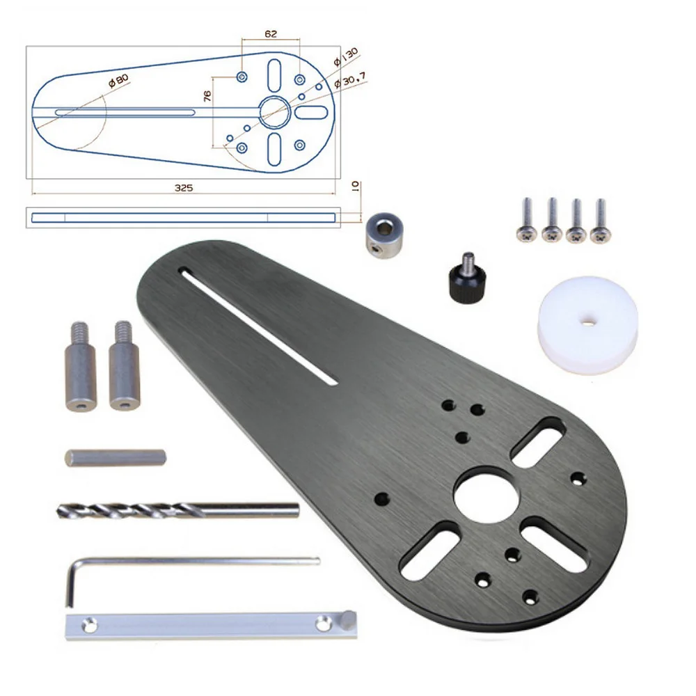 Circle Cutting Jig for Bosch Makita Electric Hand Trimmer Wood Router Milling Circle Trimming Machine Accessories Woodworking