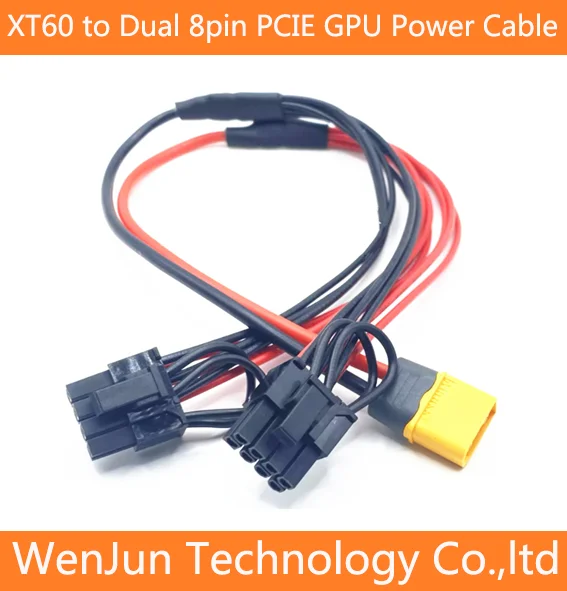 

XT60 «папа» на PCIE, двойной 8-контактный кабель питания видеокарты, графического процессора, кабель питания XT90 к 8-контактному процессору/PCI-E 8P (6 + 2)