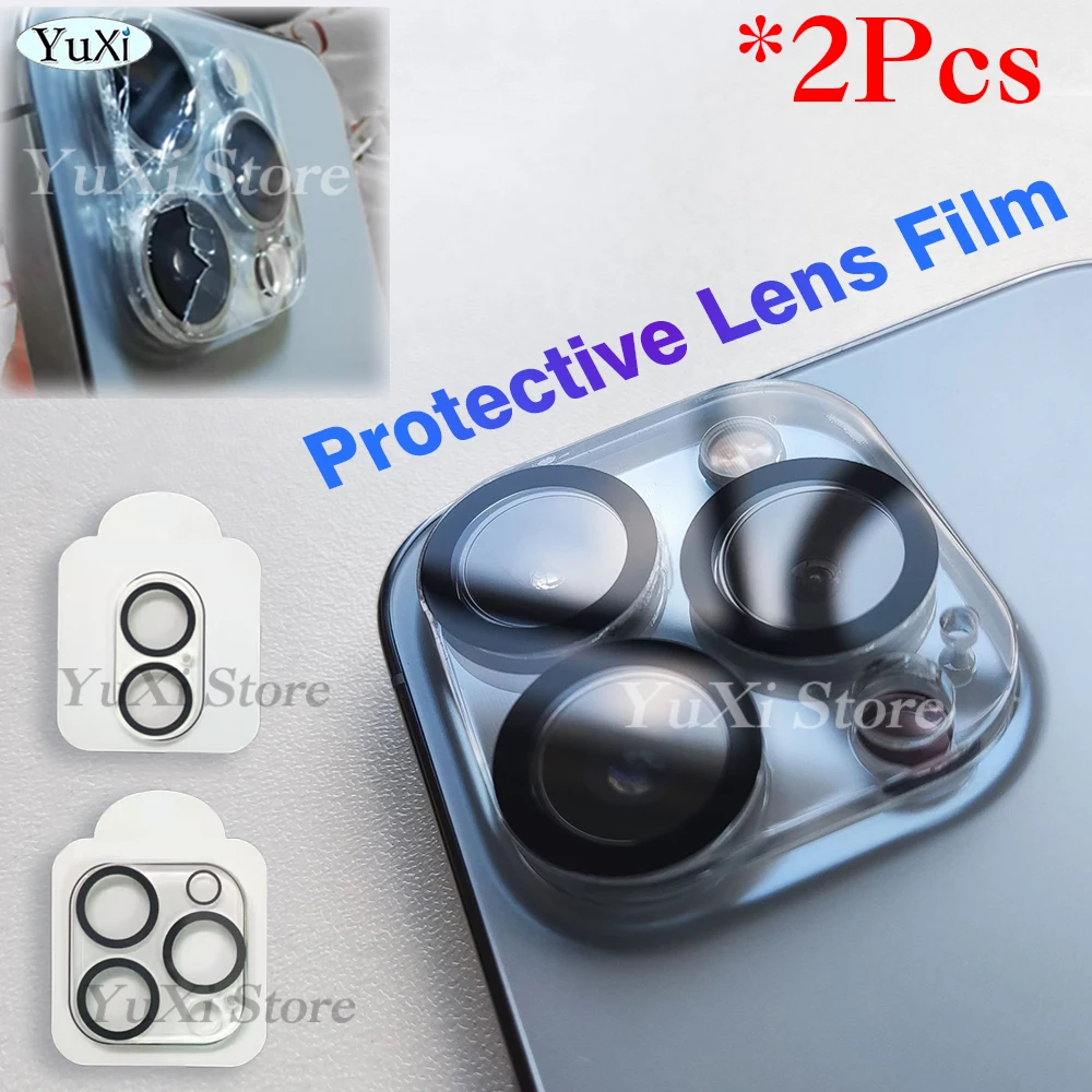 

2Pcs Protective Lens Film Full Coverage Glass Explosion-proof and Scratch-Resistant for Rear Camera For IPhone16 15 Pro Max Plus
