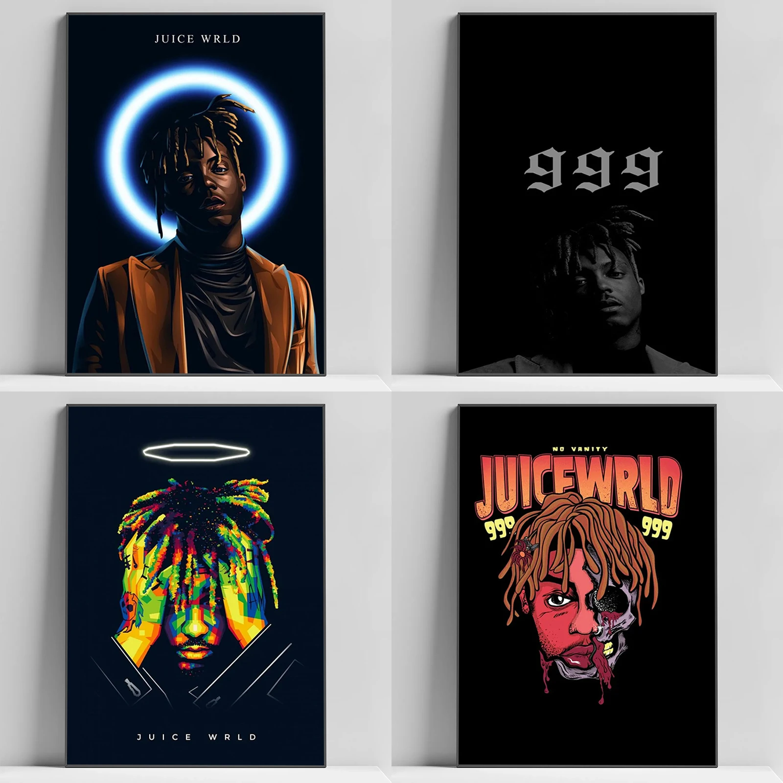 Singer Juice Wrld Hip Hop Rapper Poster Picture on the Wall Decoration Painting Interior Posters Room Decor For Home Art Mural