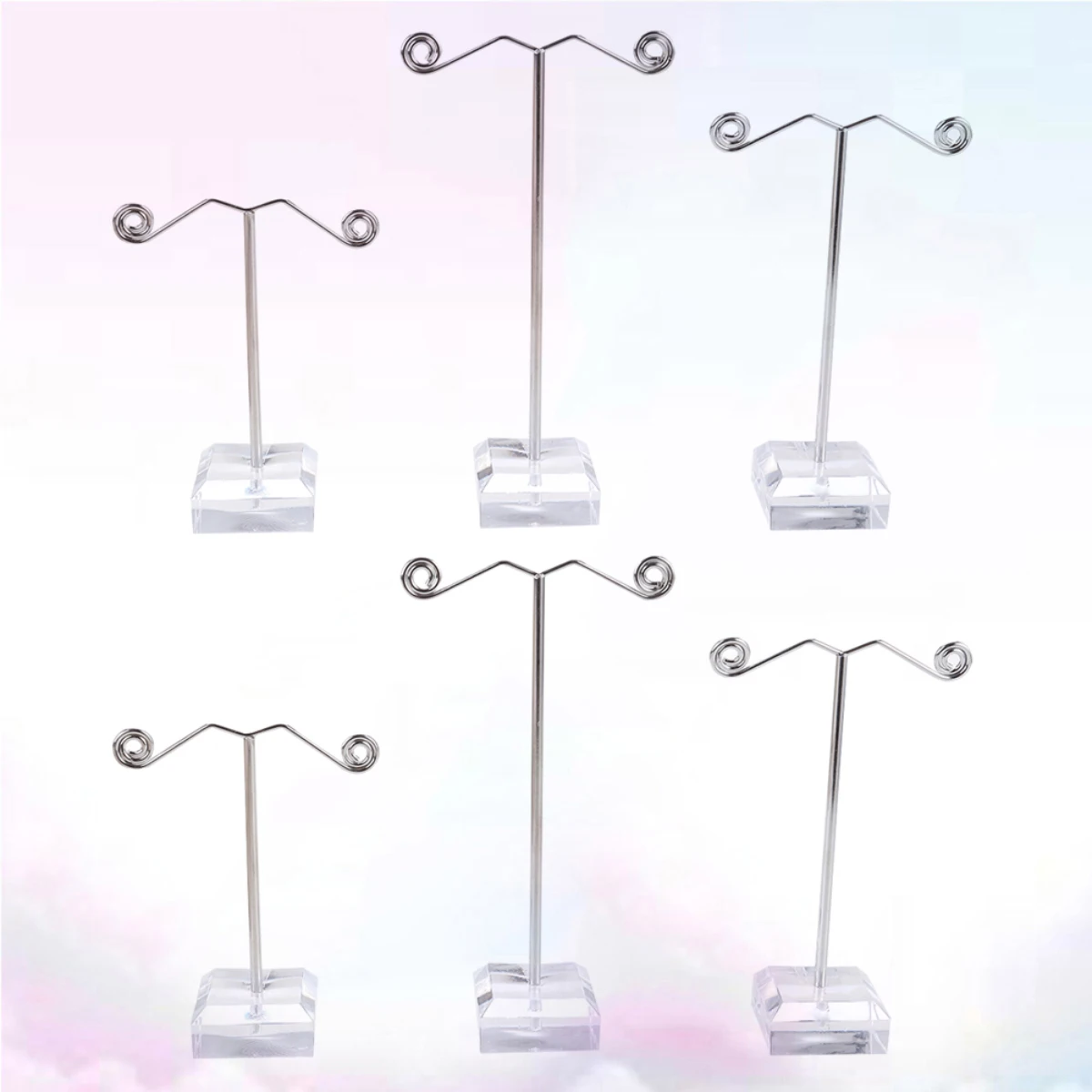 

Белая металлическая стойка для сережек, Т-образная подставка-органайзер для ювелирных изделий, подставка для серег, браслетов, ключей, дисплей для хранения, акриловый держатель