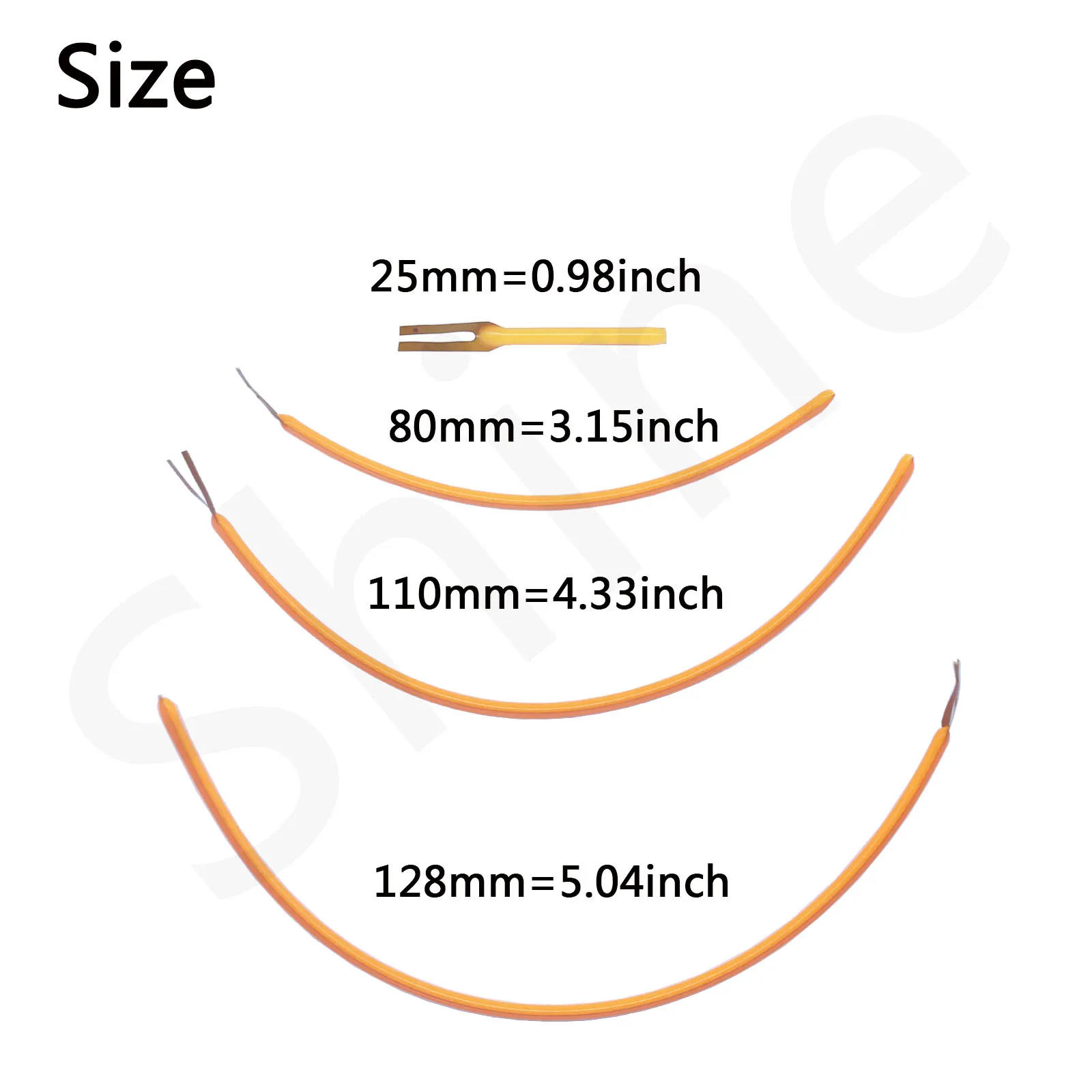 LED COB Flexible Filament 3V 25mm 80mm 110mm 128mm 190mm 352mm Edison Bulb Lamp Parts Diode Electrodes in the Same Direction DIY