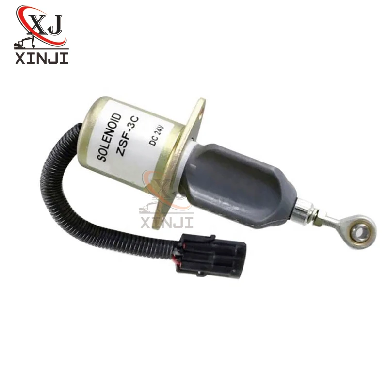 

Diesel Engine Fuel Stop Solenoid 24V DC 3931196 ZSF-3C For 4HP Engine