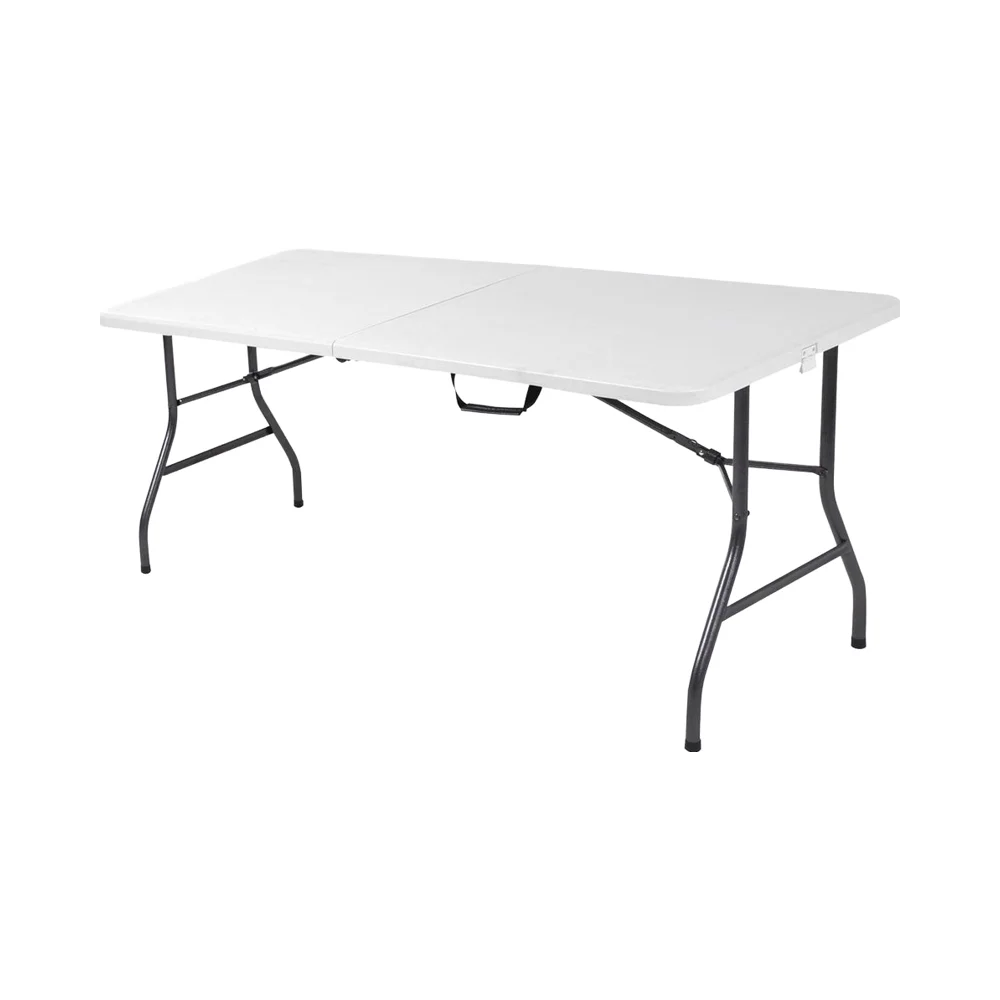 

4ft, 6ft, 8ft Modern HDPE Fold-in-Half Blow Molded Dining Table Lightweight Plastic Top Comfort Furniture