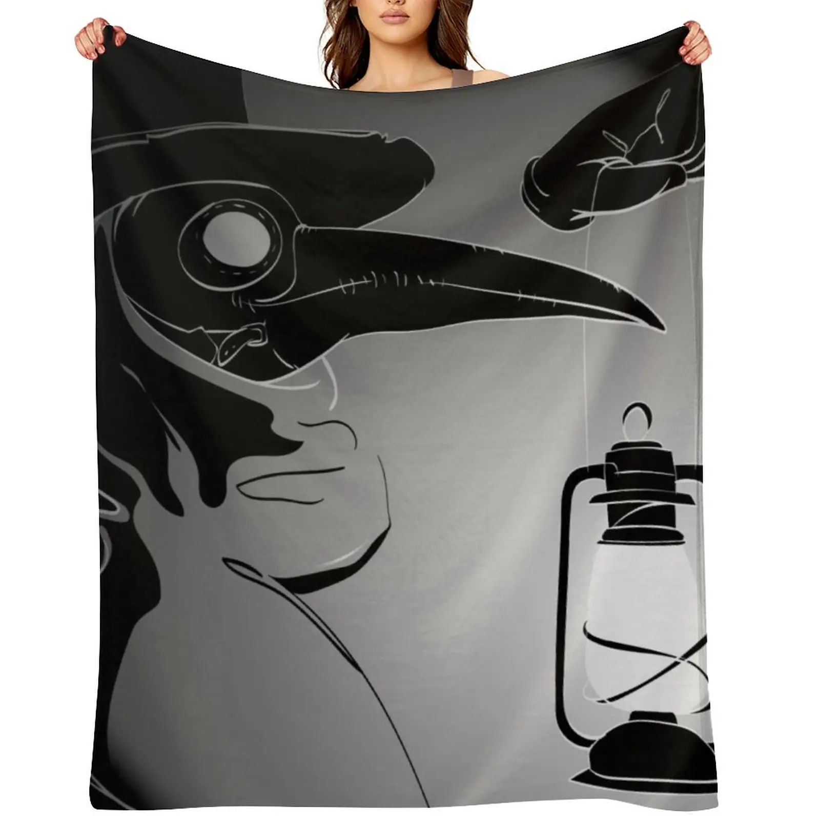 

Plague doctor print, Plague doctor art, Plague Doctor Steampunk Horror Scary halloween decor, Throw Blanket Shaggy Blankets