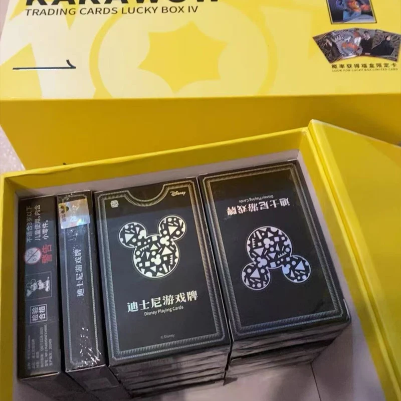 

Original KAKAWOW Disney Playing Cards Gift Box Genuine Cartoon Character Board Game Collection Card Children Birthday Gifts