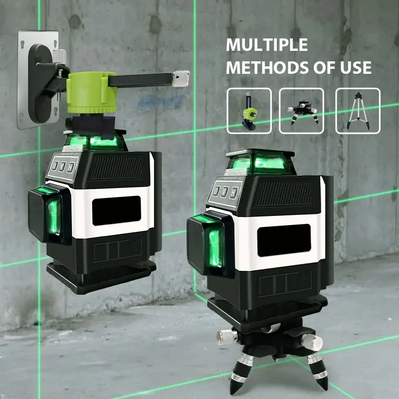 Mini 8/12 Lines 3D Laser Level 360 Self-Leveling Horizontal And Vertical Cross Line Laser Level Super Powerful Green Beam