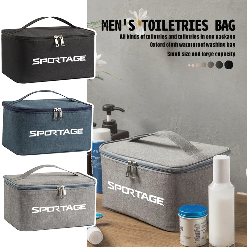 Large Capacity Car Logo Toiletry Bag Travel Storage Box Auto Accessories For KIA K2 K3 Ceed Sorento Sportage Rio Proceed K5