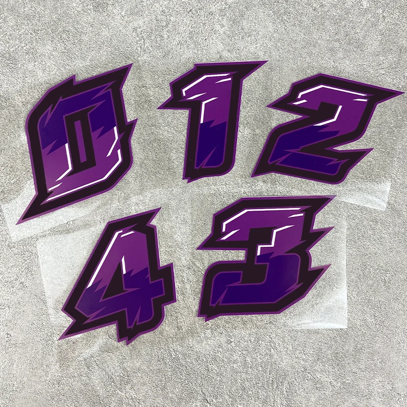 1PC Lightning Number Design Car Motorcycle Sticker, Trendy Decal for Auto Moto Body, Eye - Catching Vehicle Numerical Sticker