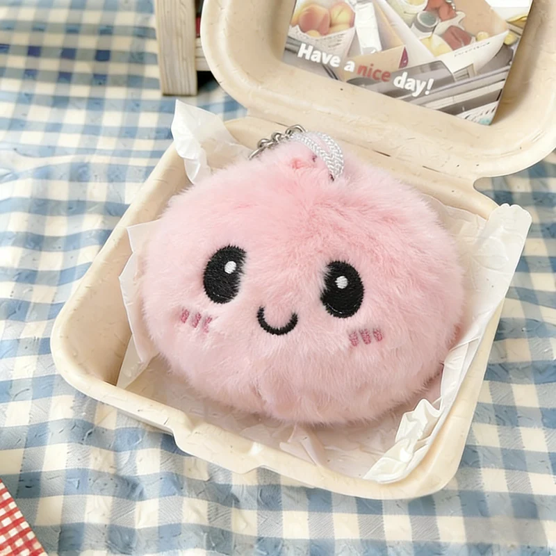 Neue Lustige Lebensmittel-Plüschtiere: Baozi-Knödel-Anhänger, Weiche Cartoon-Puppe, Niedlicher Kinderbegleiter, Kreative Raumdekoration, Schönes Geschenk