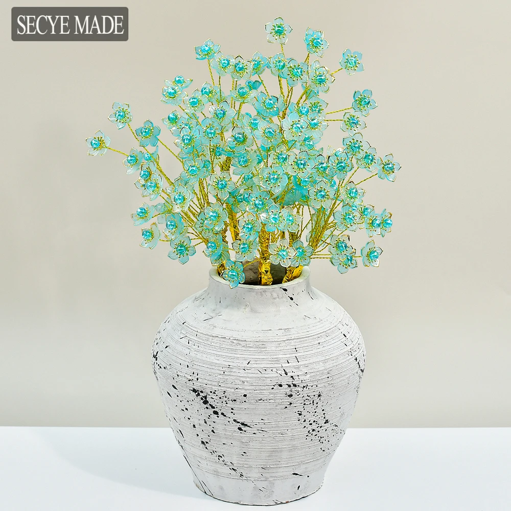 

Acrylic Starry Sky Simulation Flower Home Decoration Pendant Crafts Handmade Beaded Bouquet K60