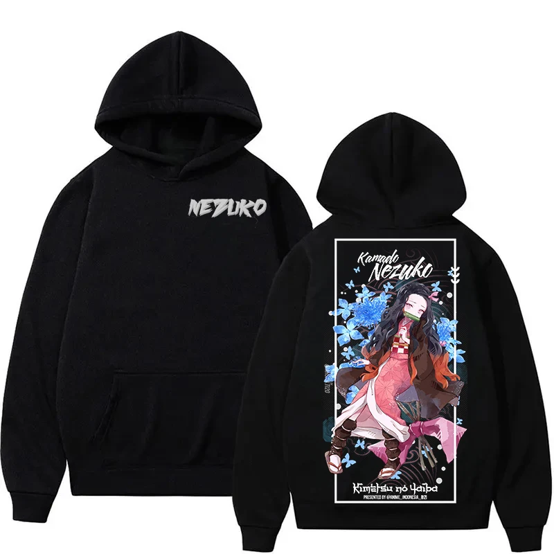 

Harajuku Demon Slayer Plus Size Hoodie Graphic Print Women Sweatshirts Autumn Winter Long Sleeve Fashion Men Streetwear