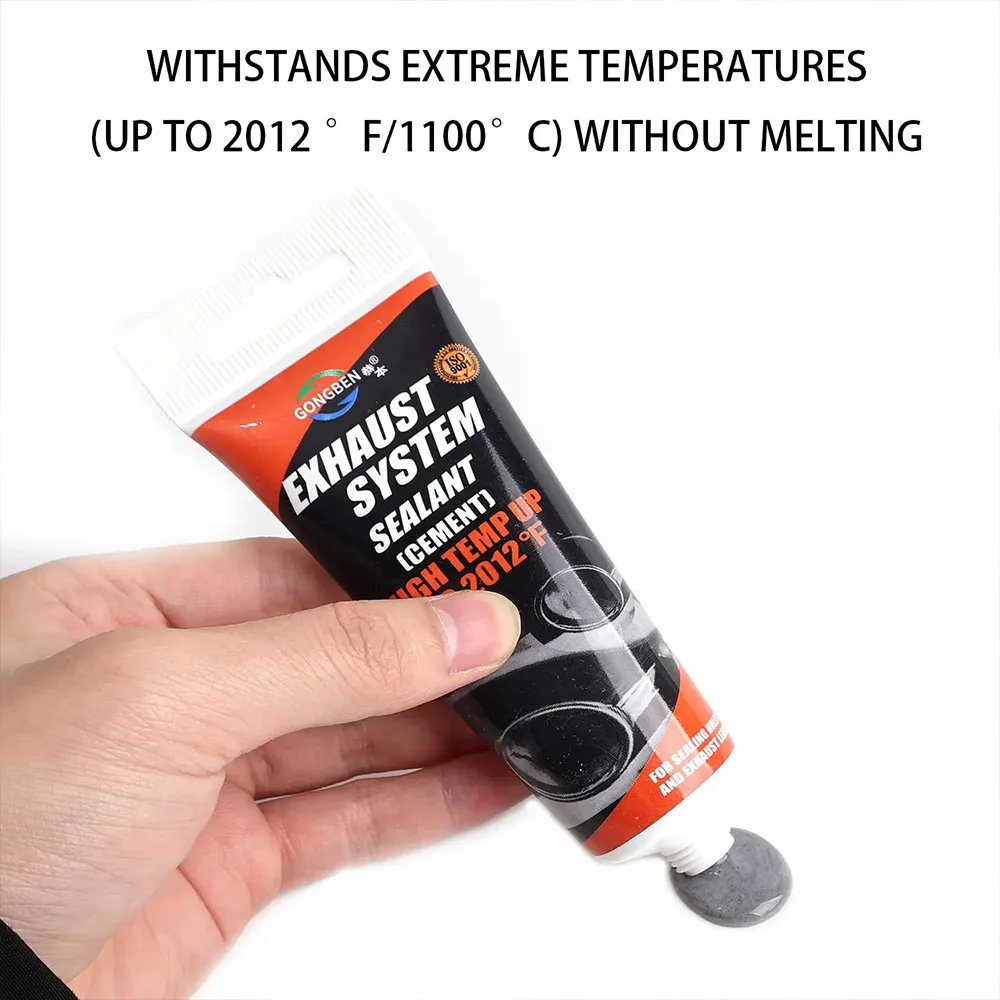 Car Exhaust Pipe Filler Glue High Temperature Silicone Sealant Repair Paste Motorcycle Auto Muffler Tailpipe Leaks Plugging Air
