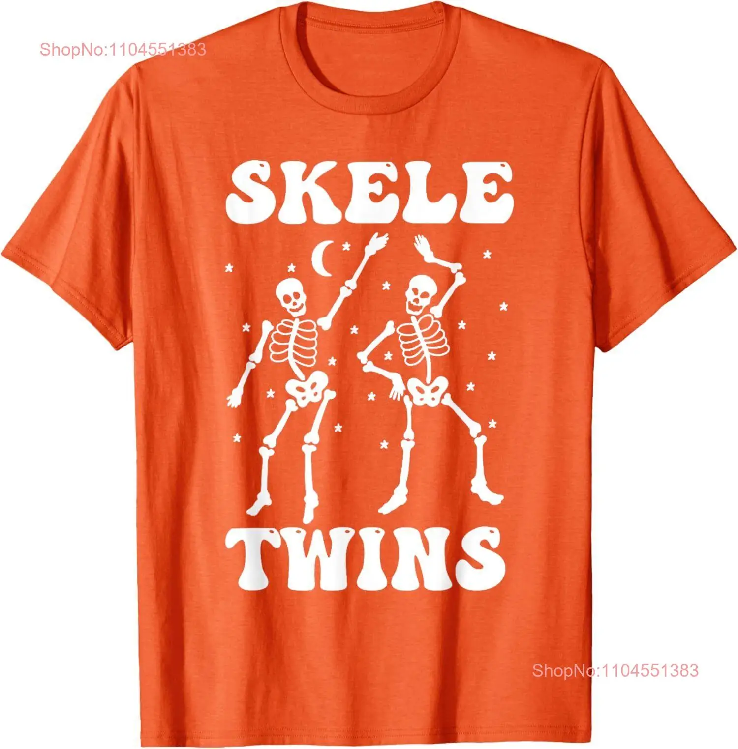 

Twins Halloween Matching Skeletwins Funny Dancing Unisex T-Shirt