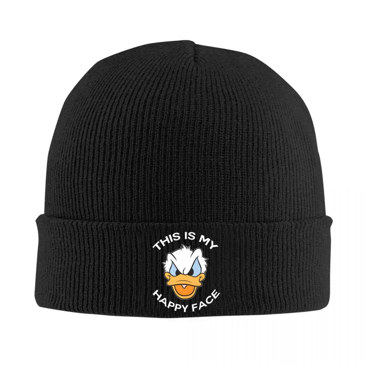 This Is My Happy Face Bonnet Homme Fashion Thin Hat Disney Mickey Mouse Skullies Beanies Caps For Men Women Novelty Fabric Hats