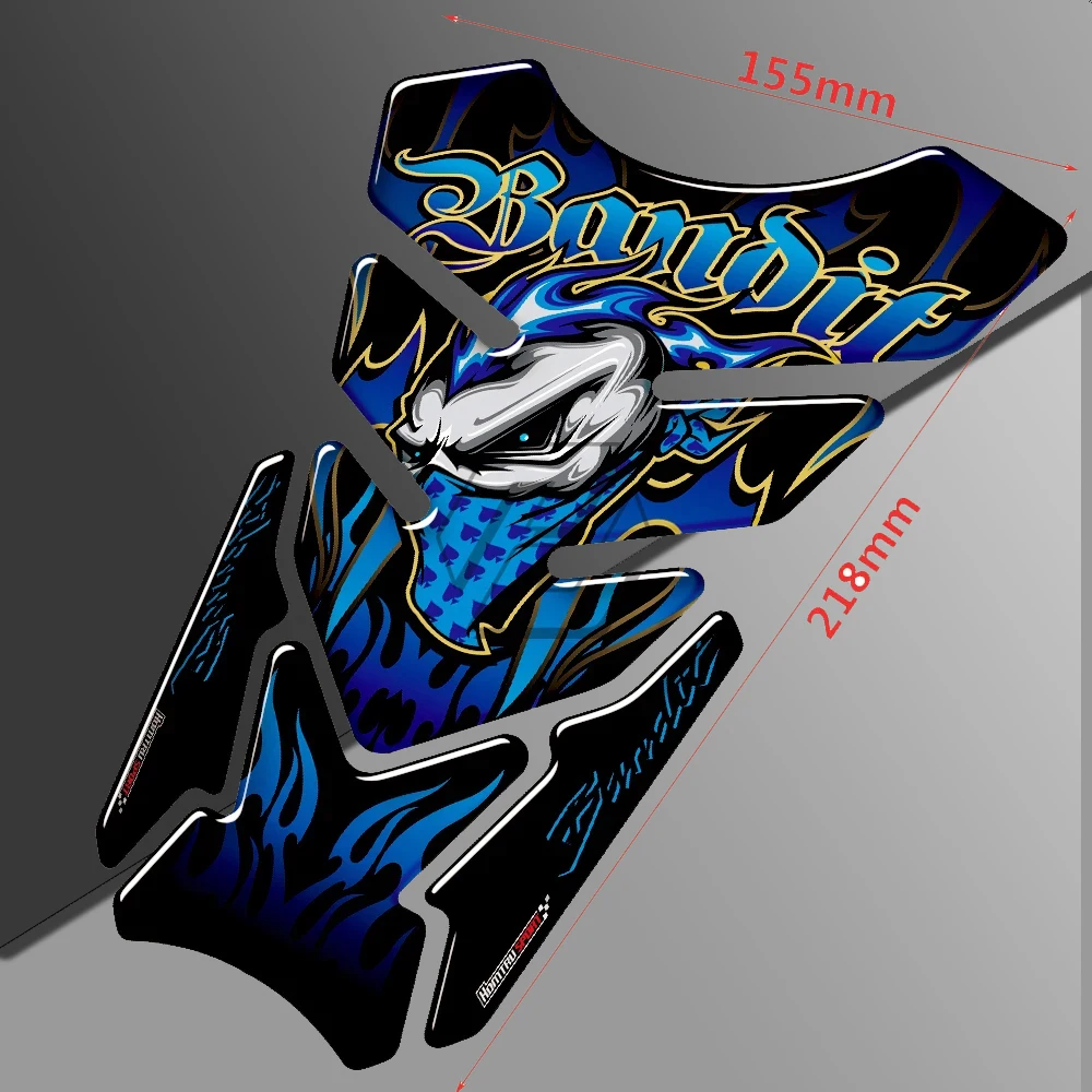 For Suzuki Bandit 600 650 1200 1250 650S 600S ABS motorcycle fuel tank pad 3D gel protection sticker Bandit fuel tank cap