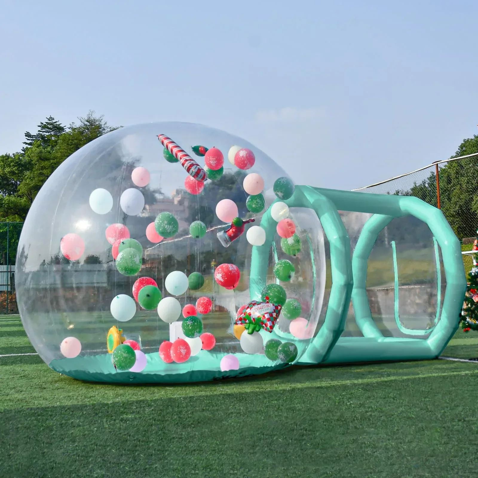 2024 New Mint 2.5/3m Bubble House Inflatable Bubble Tent Clear Bubble Balloon Dome with Blower Garden Tent for Party