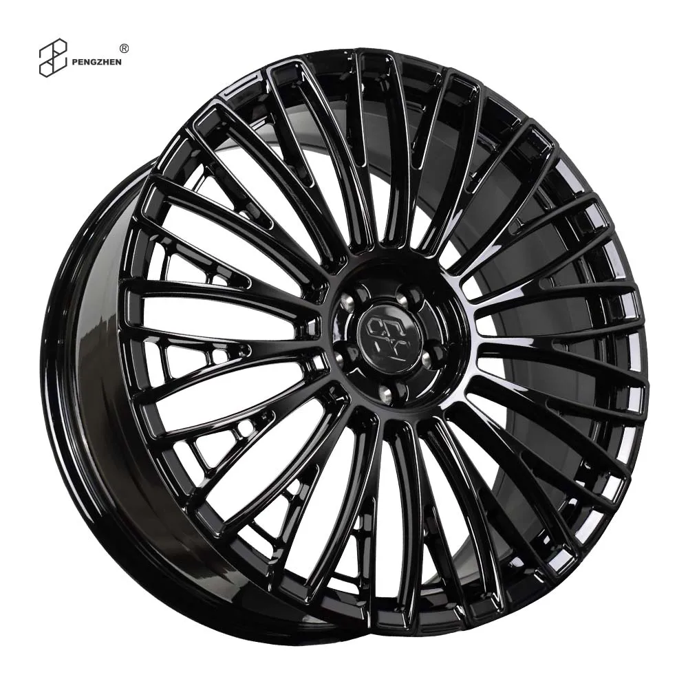 For  Custom Multi-spoke Gloss Black Forged Aluminum 22x9.5J Car Wheels for Rolls-Royce