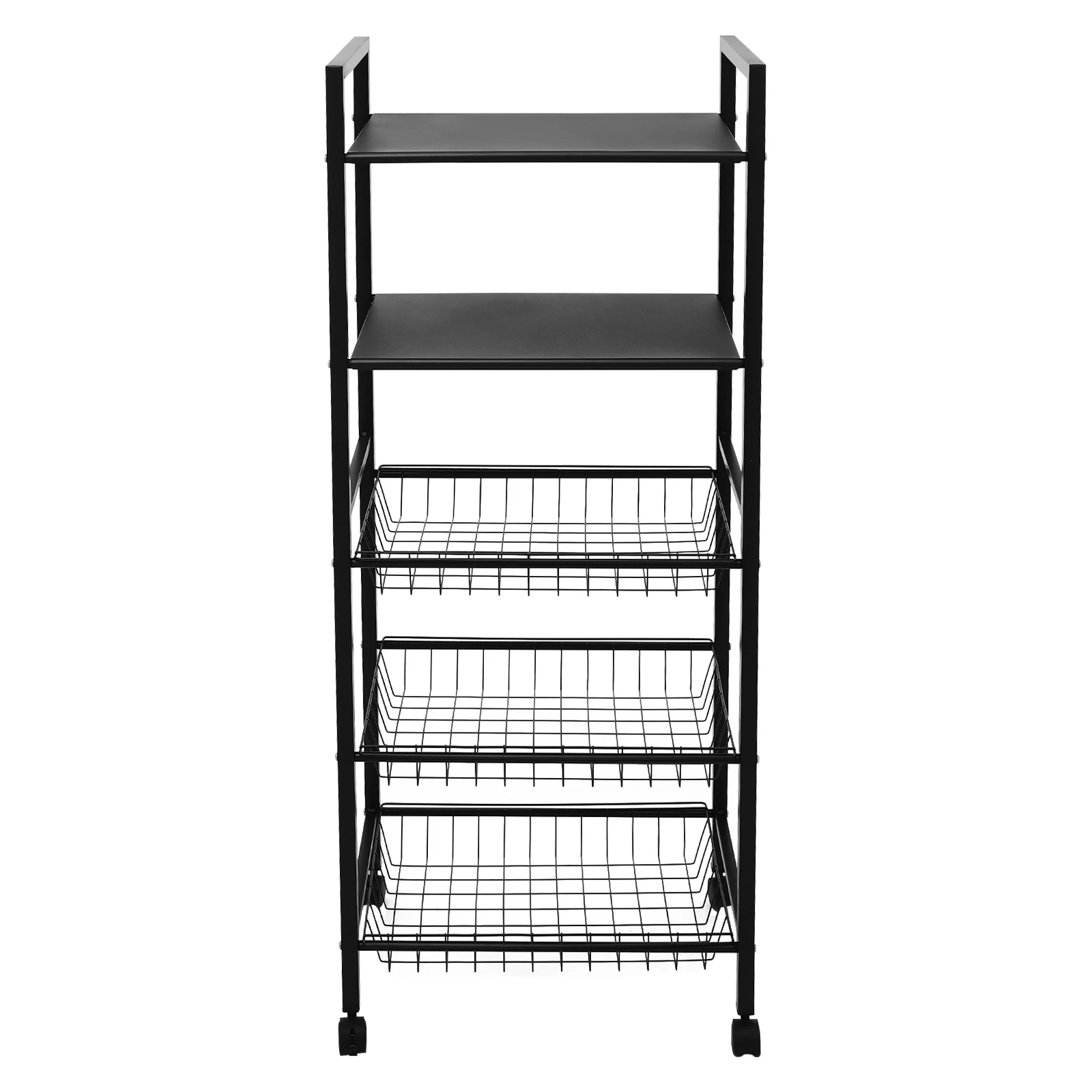 5 Tiers Fruit and Vegetable Rack with Wheels for Kitchen,Bars, Laundries, Storage Rooms