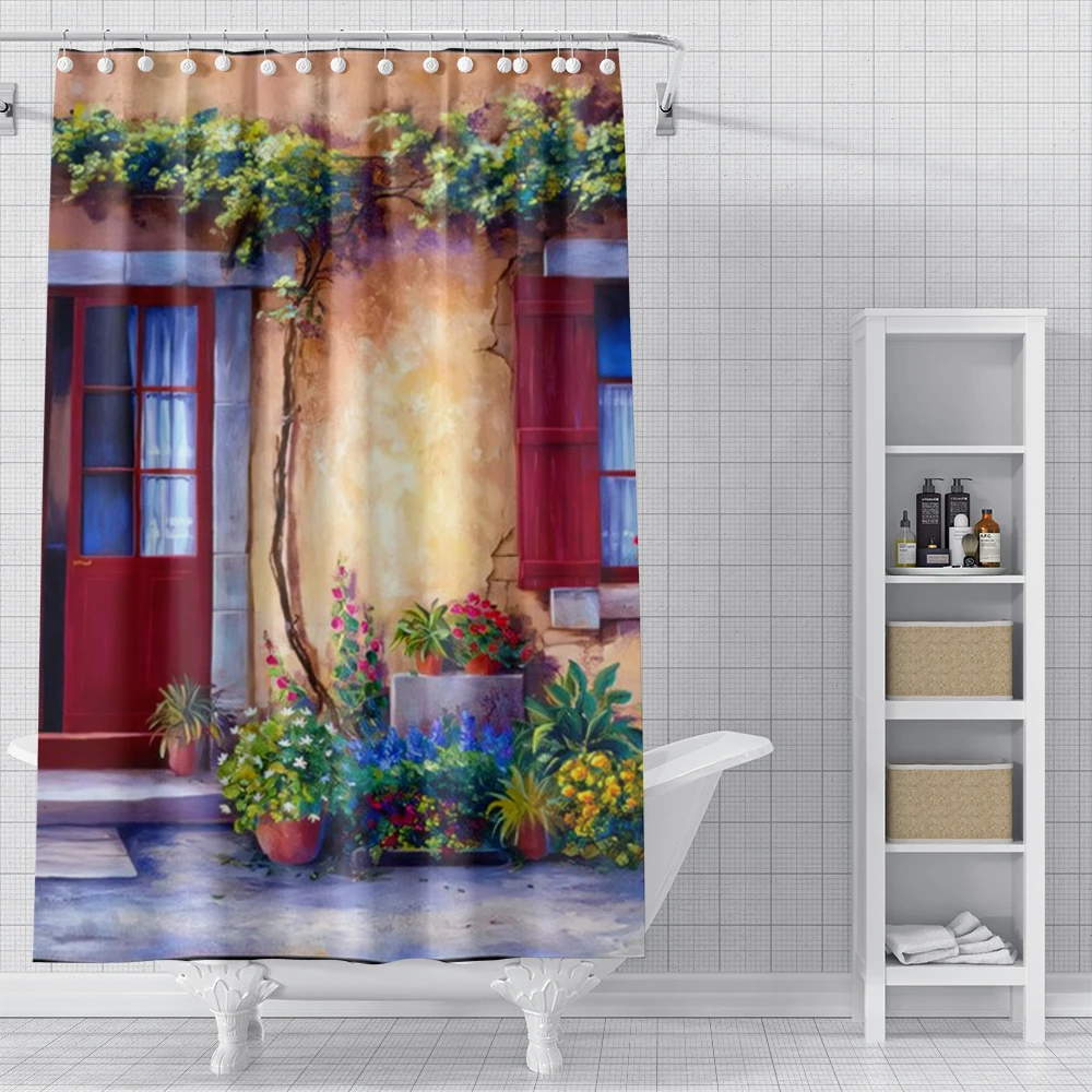 home shower curtains for bathroom Oil painting style waterproof fabric bathroom Curtains modern shower curtain 180x200 240x200