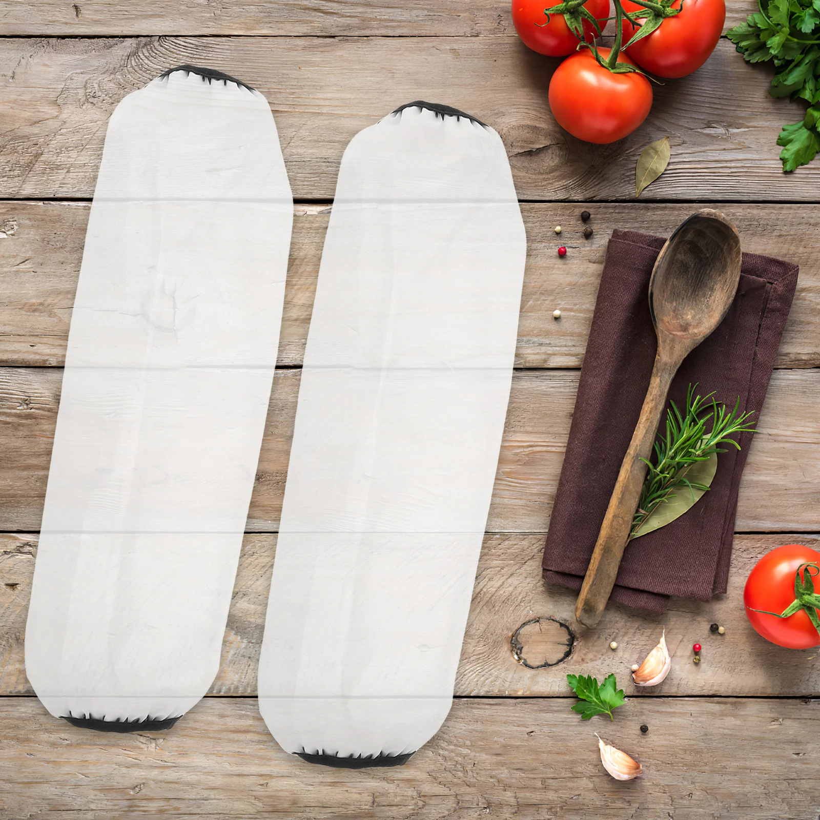 

1 Pair Oil-Proof Arm Sleeves Long Elastic Oversleeves For Kitchen Garden Work Cleaning Protection Splashproof Durable Arm