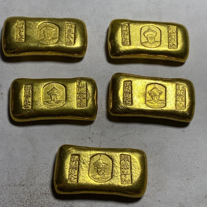

coin crafts, Jin Fengxiang , 10- , gilded gold ingot, collectible Five Emperors coins for film and