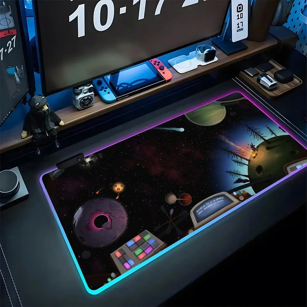 

Anime Gamer Outer Wilds Mouse Pad Gaming Rgb Mousepad Backlit Keyboard Gamer Girl Xxl Laptop Mat Table Pads Birthday Deskpad