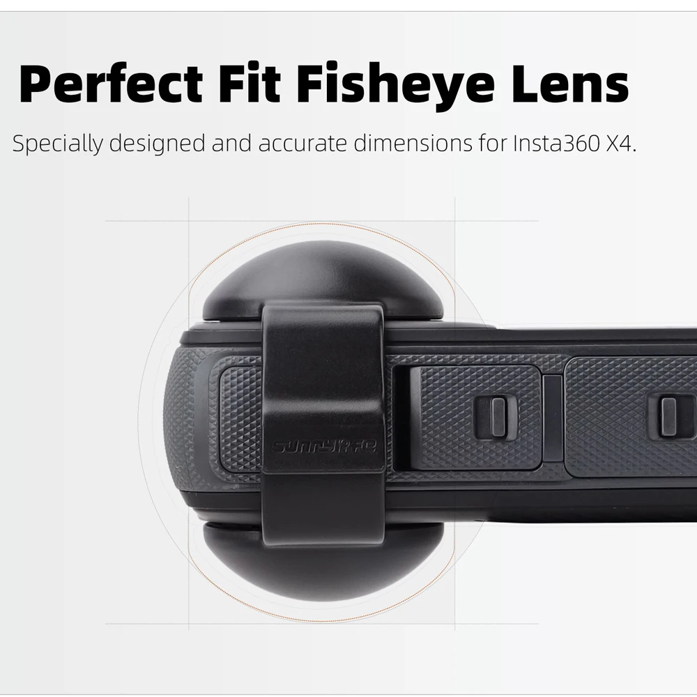Sunnylife عدسة الغطاء الواقي ل Insta360 X4 غطاء عدسة بانورامية المضادة للسقوط الغبار لملحقات كاميرا Insta 360X4