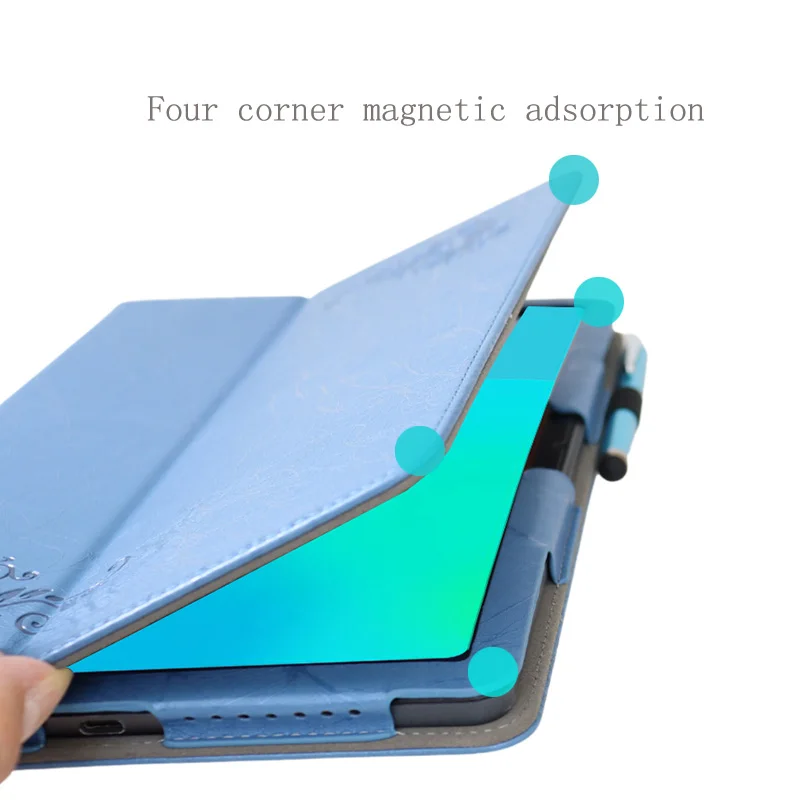 

Cover for Blackview Tab16 Teclast T50 11'' Tablet PC Print Flower PU Leather Case with Hand Holder Grip Shell