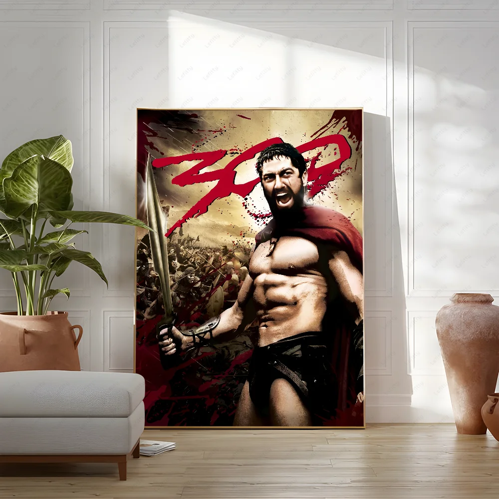 Greek Warrior S-SpartaS 300 Film Movie Poster Sticky Wall Art Printing Waterproof Home Living Bed Room Bar Aesthetic Decor