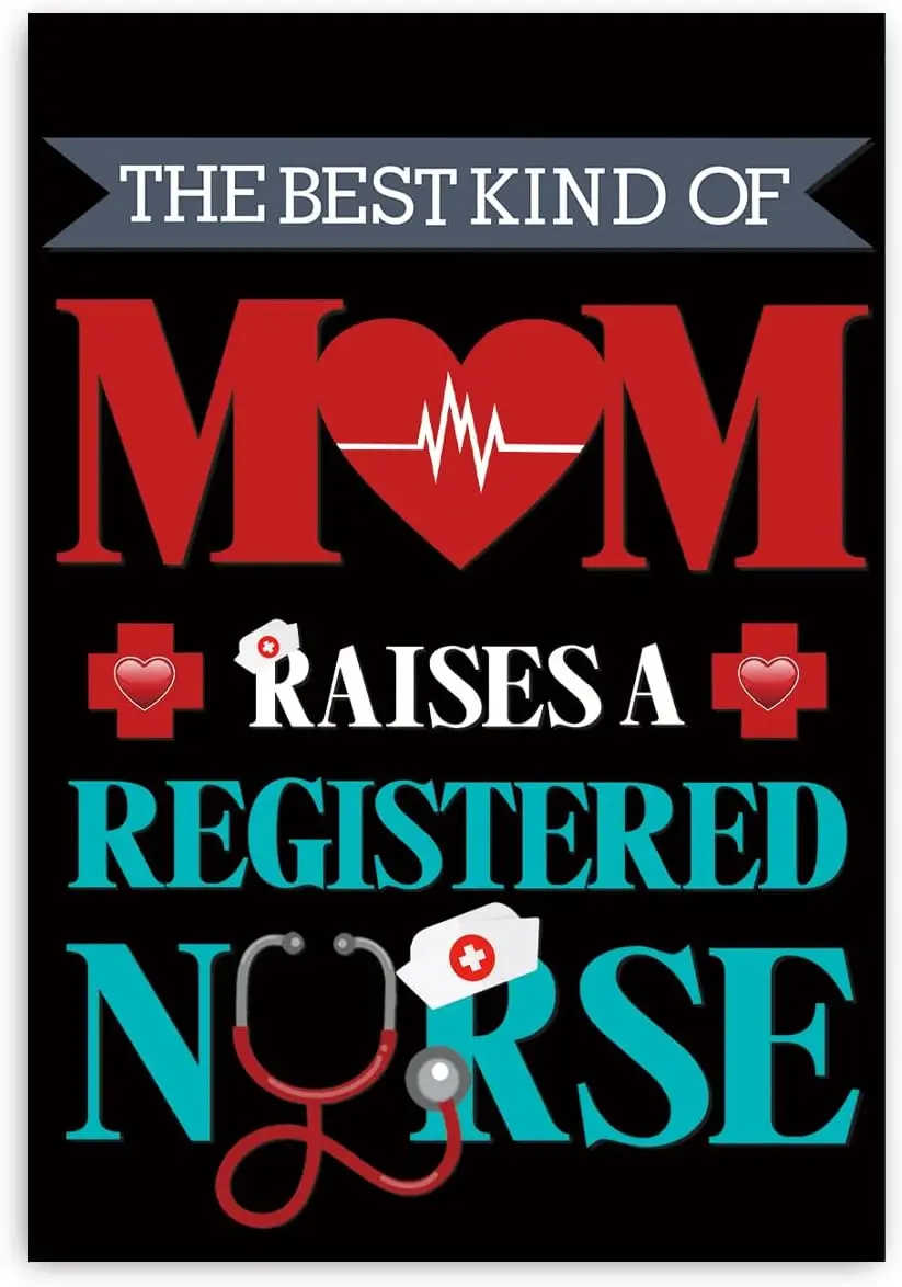 The Best Kind Of Mom Raises A Registered Nurse Garden Flag Healthcare Workers Yard Sign 12 x 18 Inches Double Sided