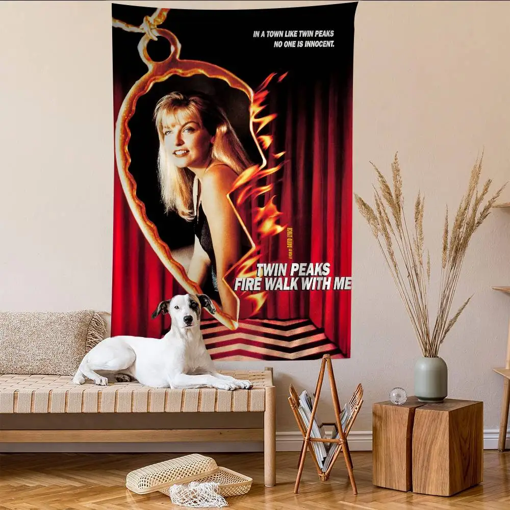 Twin Peaks TV Series Shows Anime Tapestry Hanging Tarot Hippie Wall Rugs Dorm Home Decor